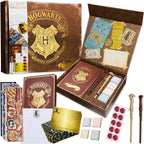 Set de papelería de Harry Potter para niños, adolescentes y adultos con varitas, bolígrafos, cuadernos, pegatinas, notas adhesivas, artículos escolares, diarios, regalos de escritura para niños