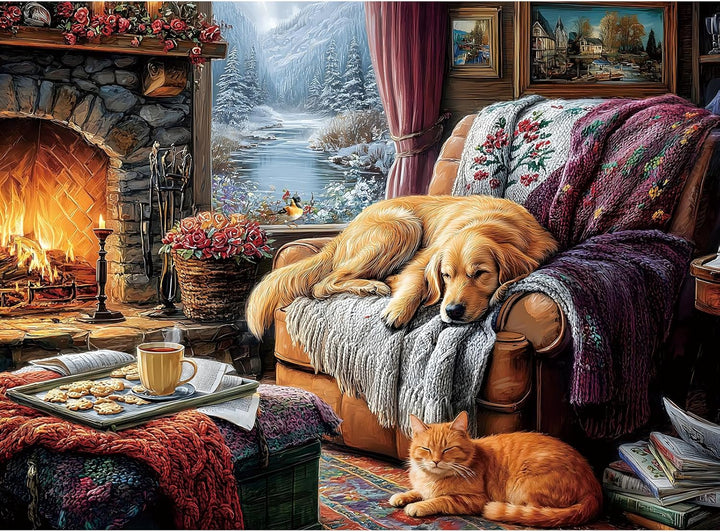 EIYRURU The Fireplace - Rompecabezas de 500 piezas para