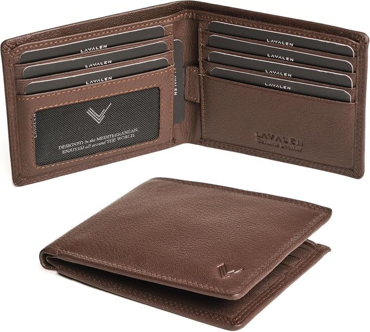 Lavalen Billeteras de cuero suave para hombres UK \u2013 Bloqueo RF...