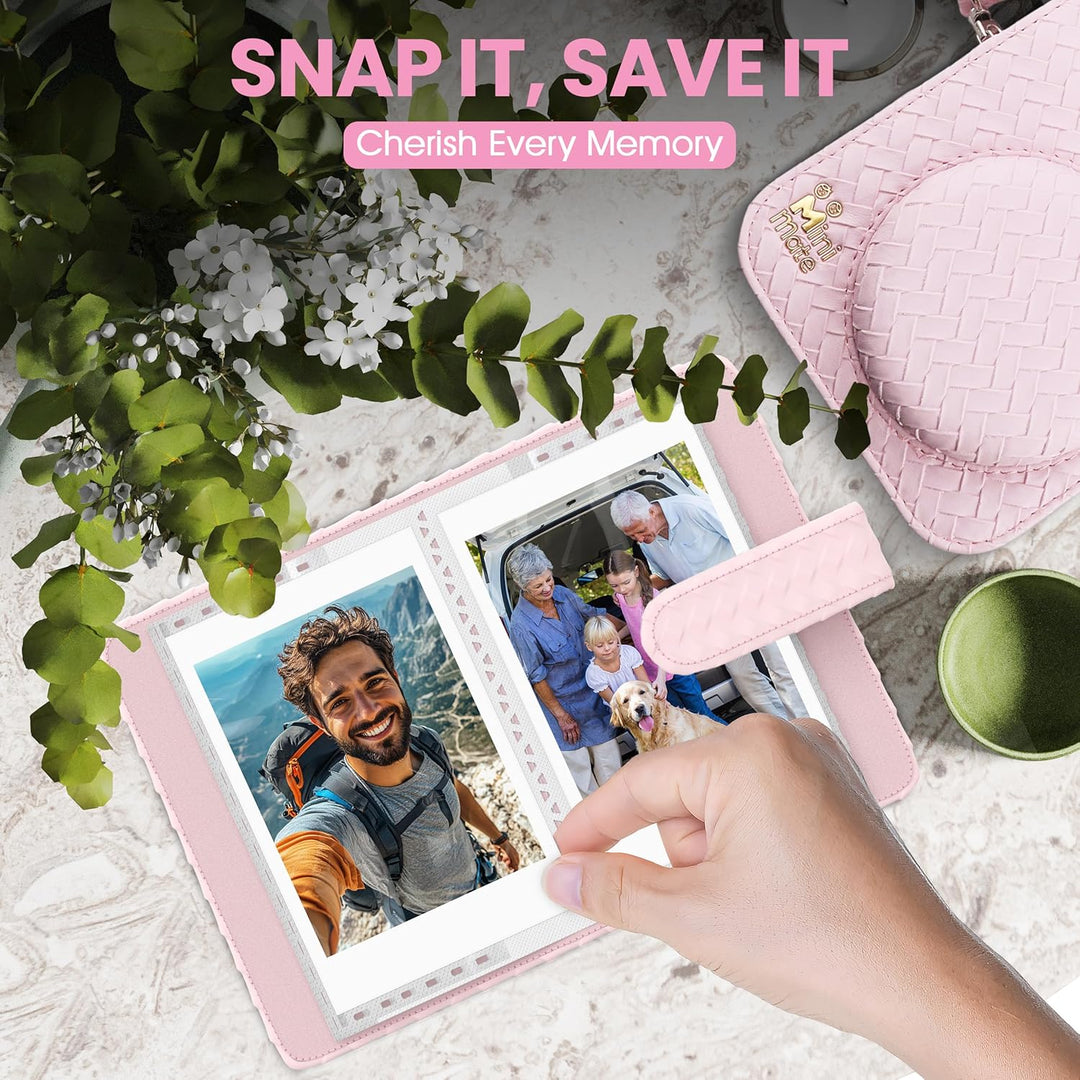 Fujifilm Cámara instantánea Instax Mini 12 color rosa flor + estuch...
