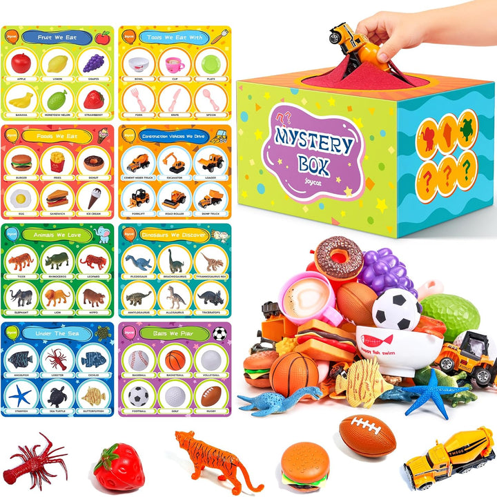 JoyCat Montessori - Caja de clasificación sensorial con 48 objetos...