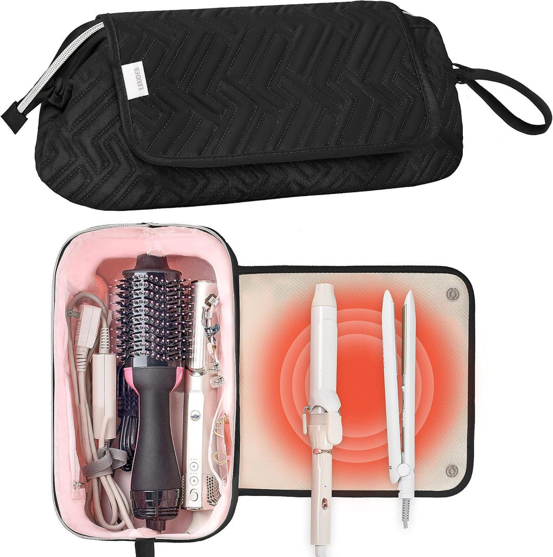 Leudes - Bolsa de viaje para herramientas de cabello con alfombrill...