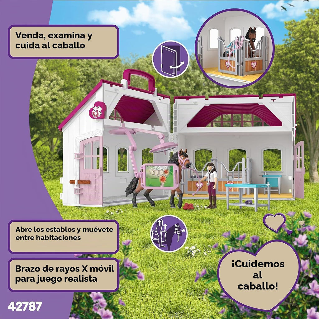 Schleich Horse Club - Juego de 64 piezas de Happy Horse Hospital - Niños 5+