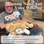 Chongker Animales de peluche de gato robot compañero realista para ancianos