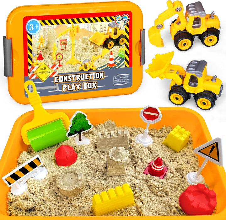 Carolart Contenedor sensorial de granja con arena sensorial, juguet...