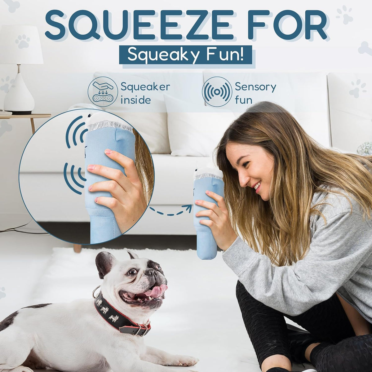 PUPROAR Vaso para cachorros + paquete de juguetes para perros Pooch On A Perch