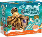 MindWare Dig It Up Discoveries - Cofre del tesoro misterioso pirata para niños, proyecto gigante de descubrimiento para niños - Excava 13 tesoros - Incluye una excavación adicional, 2 cinceles y 1