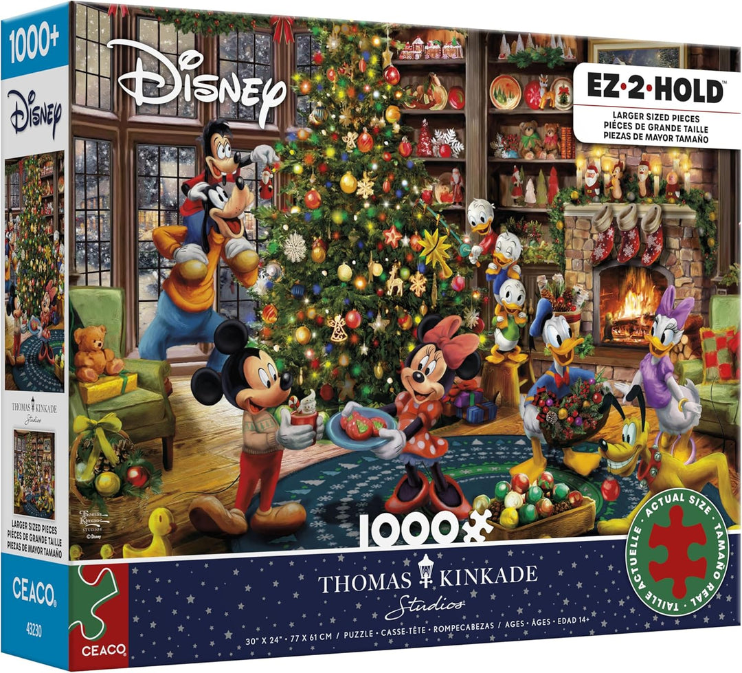 Ceaco - Thomas Kinkade - Mickey Minnie adornando el árbol