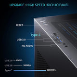 MUSETEX Chasis para PC ATX 6 Ventiladores PWM ARGB Preinstalados, C...