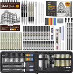 Nicpro Kit de 180 suministros de dibujo artístico, suministros de arte