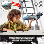 LEGO Super Heroes Marvel Avengers Quinjet 76248 Bloques de juguete, presente, cómics americanos, superhéroe, avión, Hikoki, película, niños, a partir de 9 años
