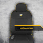 Cat® MeshFlex Fundas de asiento automotriz para automóviles, camiones y SUV (juego de 2) - Fundas de asiento de coche negras para asientos delanteros, protectores de asiento de camión con cómodo