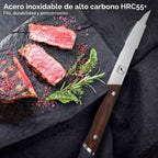 imarku Juego de 6 cuchillos para carne de 9 pulgadas, para 6 invitados