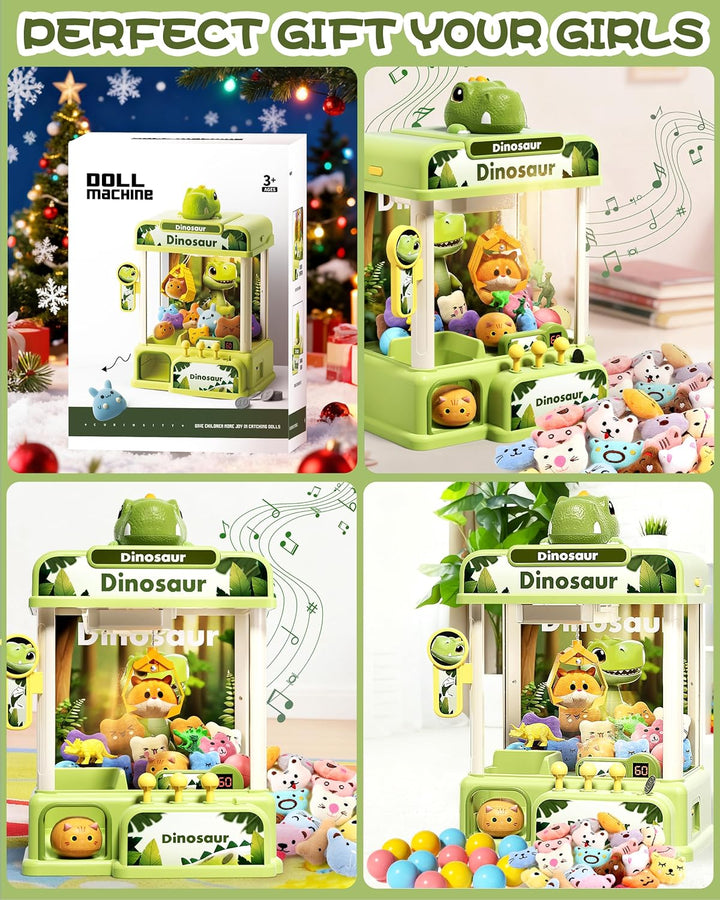 STACTCUTE 78 piezas máquina de garras de dinosaurio para niños, min...