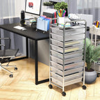 Lámpara Simple Houseware Organizador de carrito utilitario con ruedas de 10 cajones