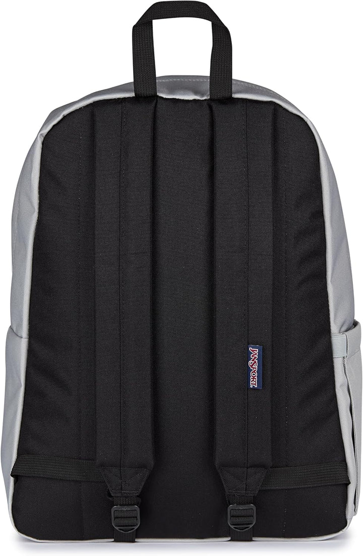 JanSport Mochila Superbreak Plus, Gris conectado a tierra, Tamaño ú...