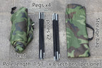 Sutekus Tienda de campaña con patrones de camuflaje para acampar, tienda de campaña para mochileros 【Equipo para exteriores】