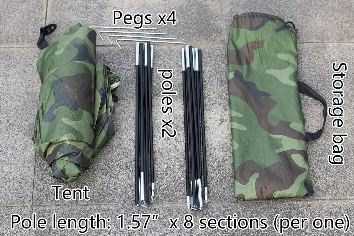 Sutekus Tienda de campaña con patrones de camuflaje para acampar, tienda de campaña para mochileros 【Equipo para exteriores】