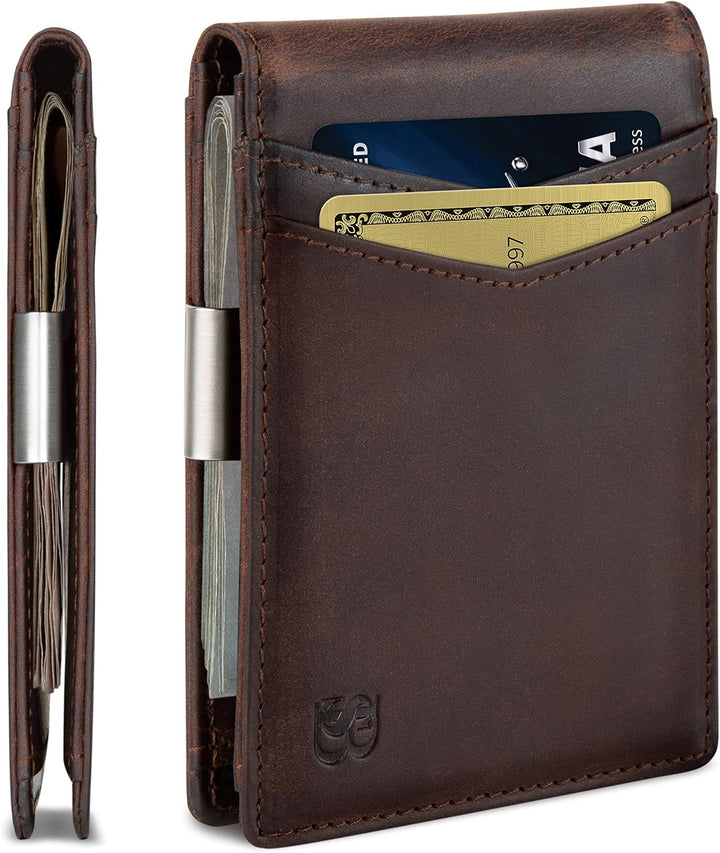 SERMAN BRANDS Money Clip Wallet - Mens Wallets slim Front Pocket RF...