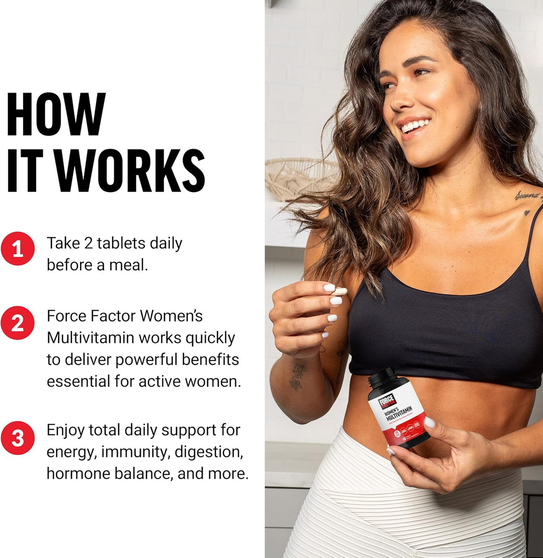 Force Factor Multivitamínico para mujeres para apoyar el equilibrio...