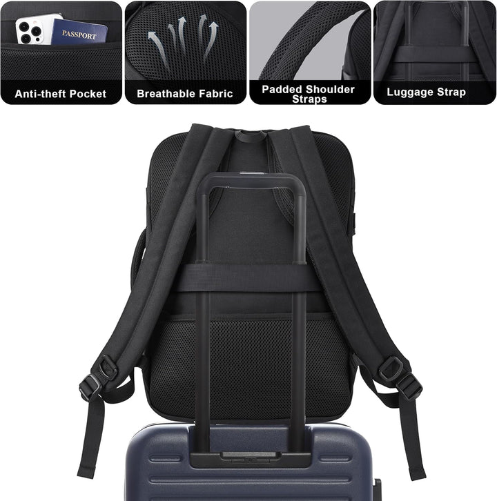 MOZETO Mochila de mano aprobada por la TSA, mochila de viaje táctic...