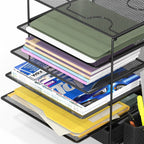 Simple Houseware Organizador de archivos de escritorio de 5 niveles con