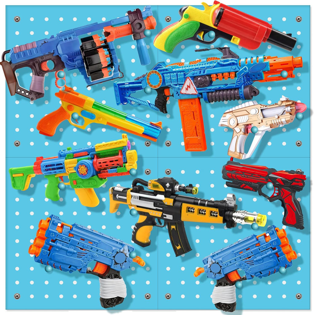 Tablero de madera para el organizador de almacenamiento de pistolas Nerf 13