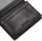 Funda de piel para tarjetas de visita para hombres y mujeres, piel de becerro italiana