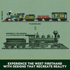 Lumibricks Wild West - Juego de ladrillos de construcción de tren de carga - Locomotora clásica 4-4-0 modelo 1524 piezas kit de ideas para adultos y adolescentes