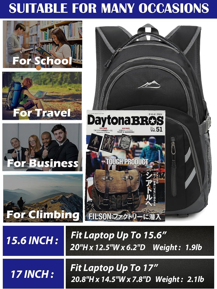 ProEtrade - Mochila para universidad con puerto de carga USB, para...