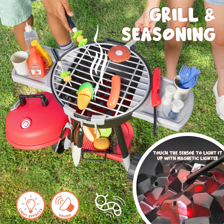 JOYIN Juego de 34 piezas de juguetes de cocina, parrilla de juego B...