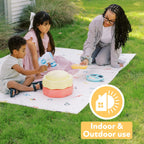 Nuby Alfombra de juego plegable reversible para bebé, 77 pulgadas x 58