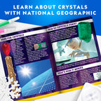 Kits de manualidades National Geographic para niños - Kit de cultivo de cristales, haz crecer 6 árboles de cristales en solo 6 horas, kit de manualidades educativas con suministros de arte, espécimen