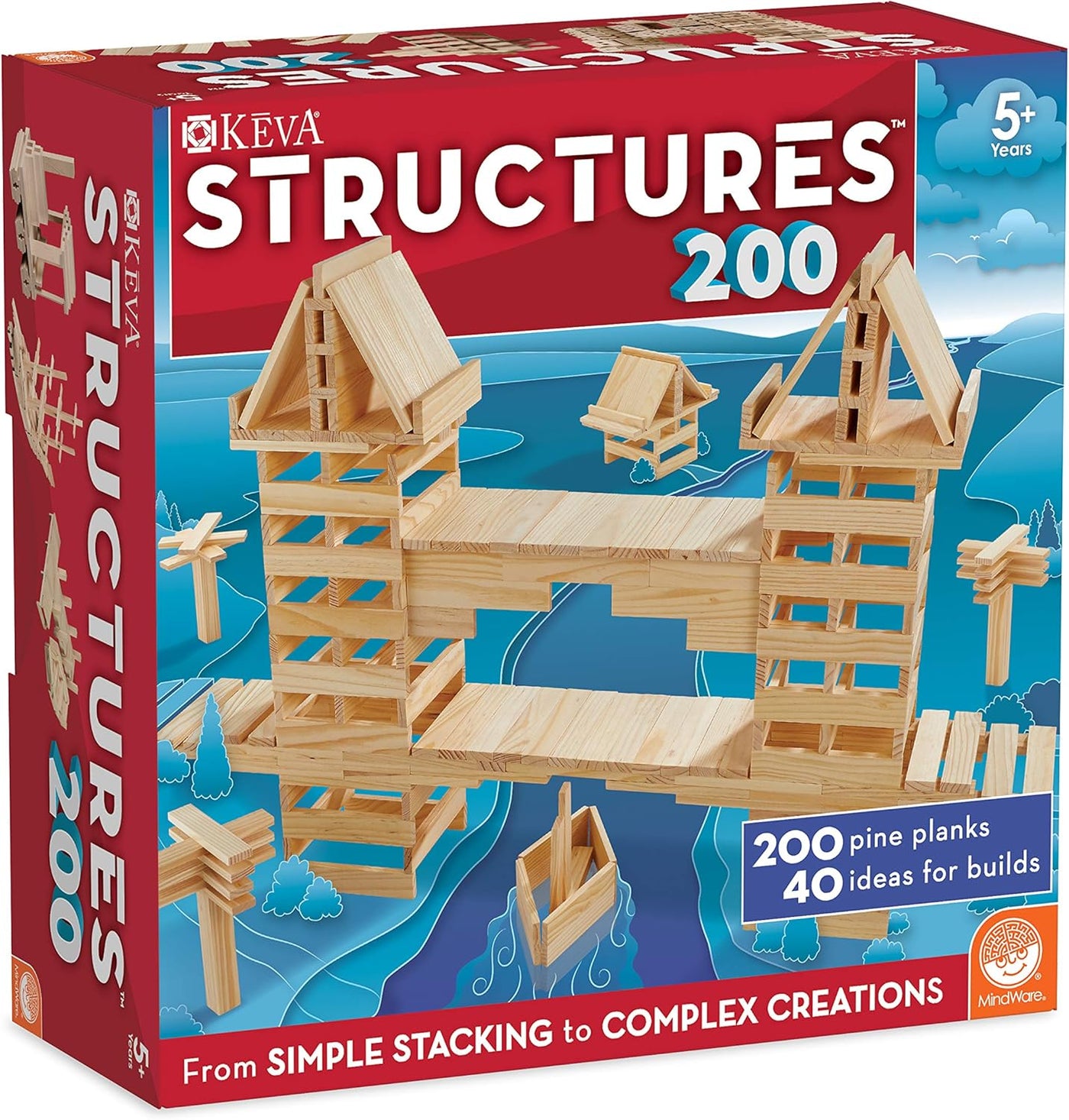 KEVA Structures - Juego de 200 tablones de construcción de