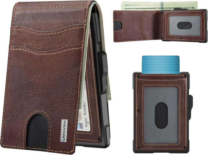 Cartera para hombres - Estuche emergente, ranura para efectivo y ra...