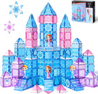 GobiDex Juego de castillo de princesa de azulejos magnéticos de 100 piezas