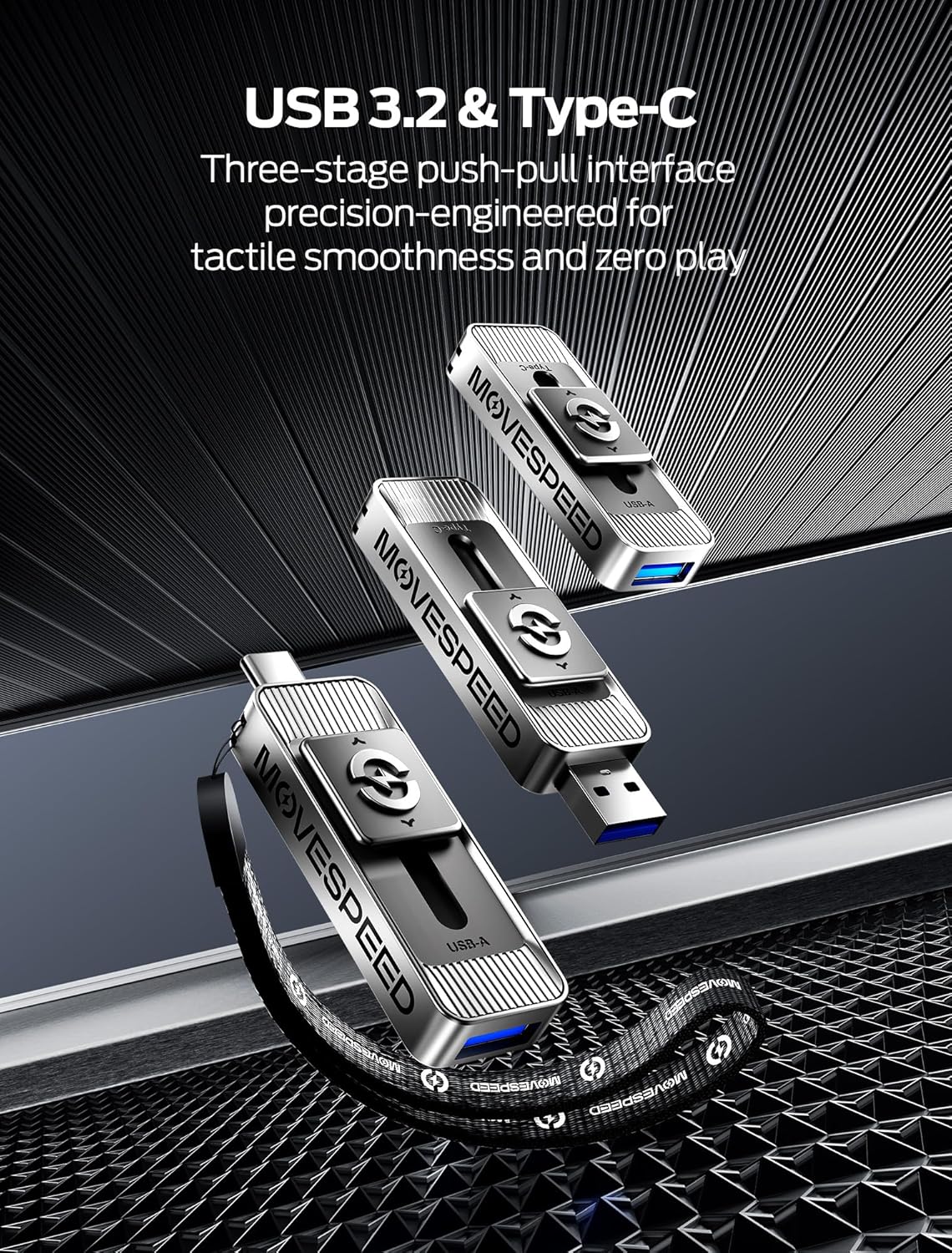 MOVE SPEED Unidades de Estado Sólido de 256GB con Puertos Duales y...