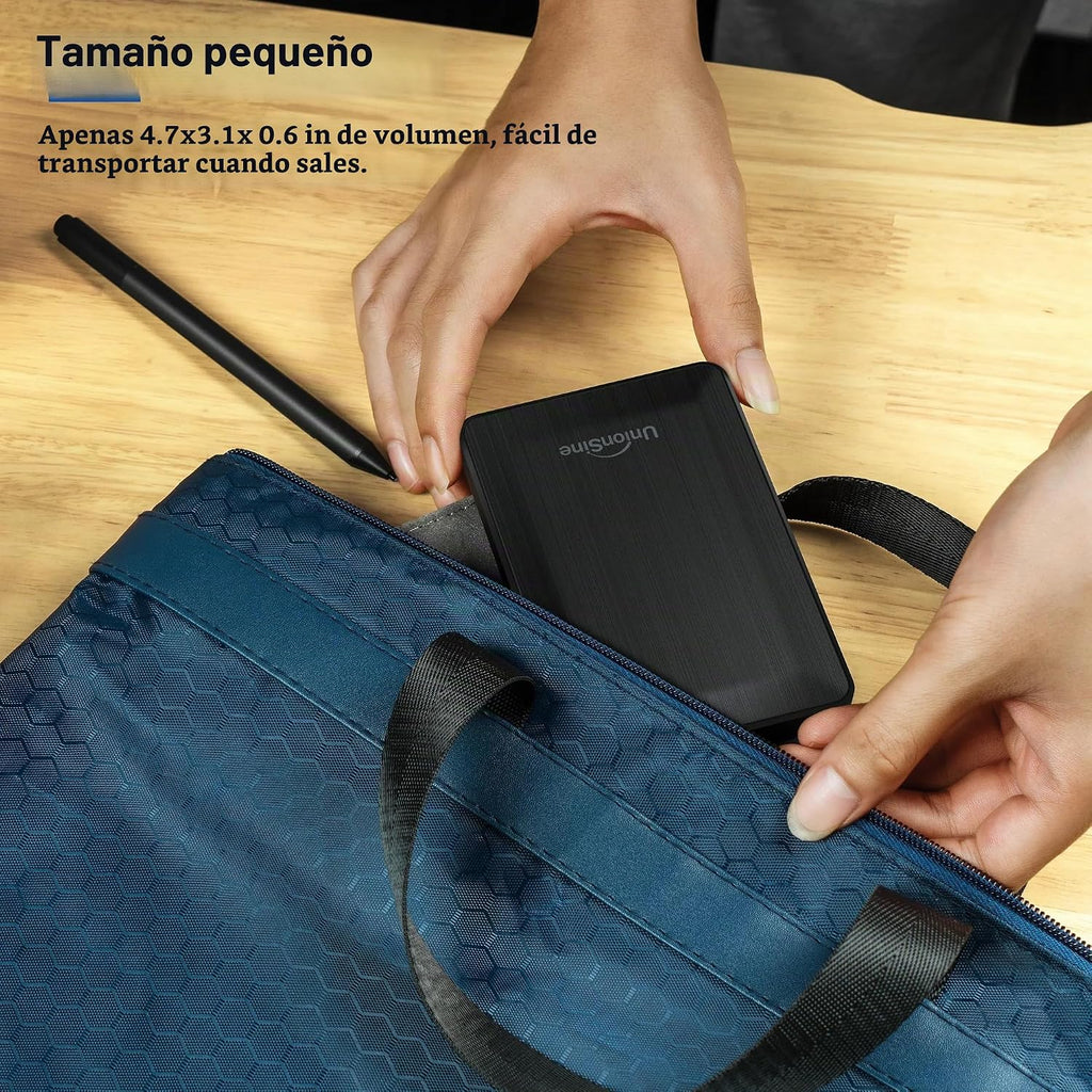 UnionSine Disco duro externo portátil de 2.5 pulgadas, 1 TB, USB 3.0 tipo C HD3513