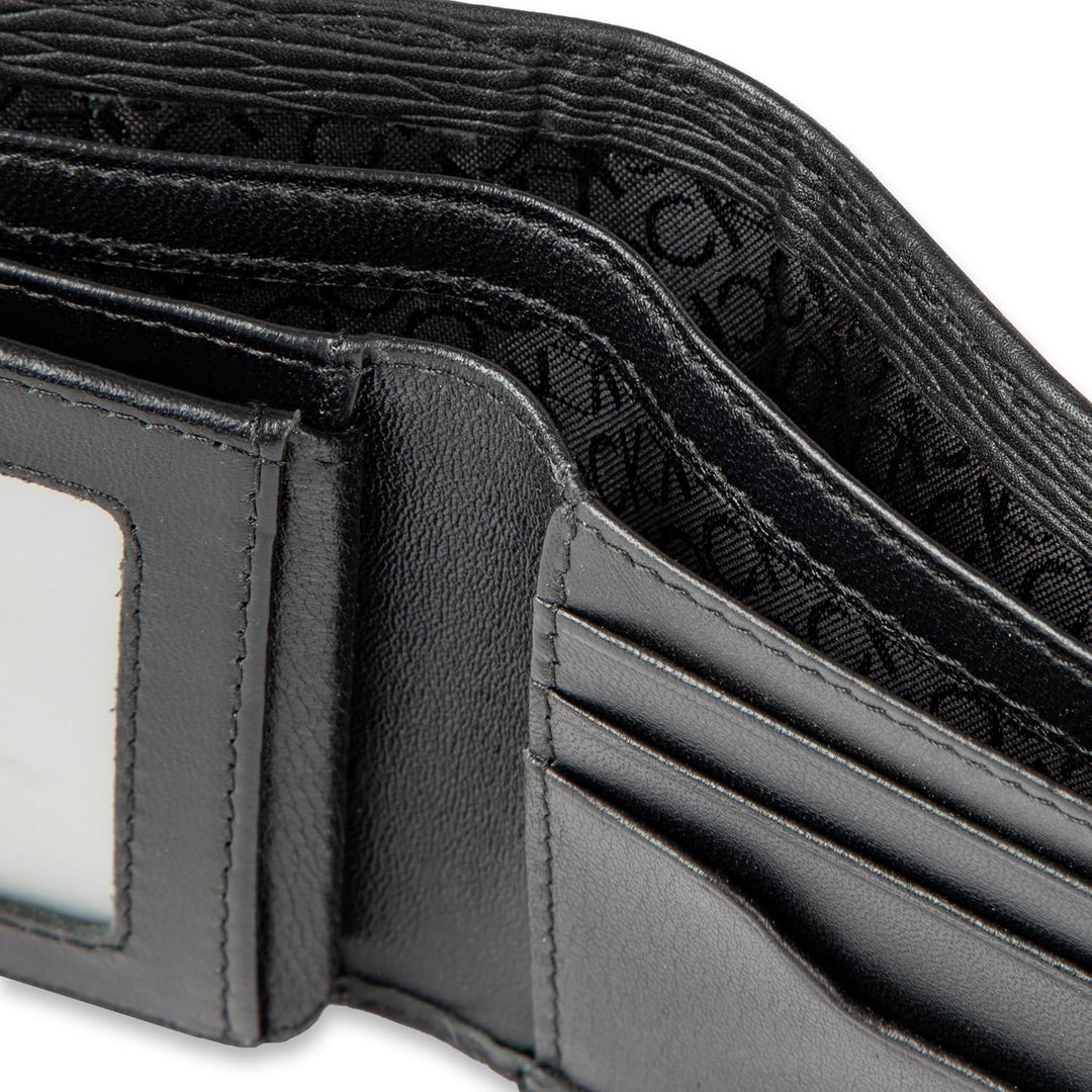 Calvin Klein Billetera plegable minimalista de piel RFID para hombr...