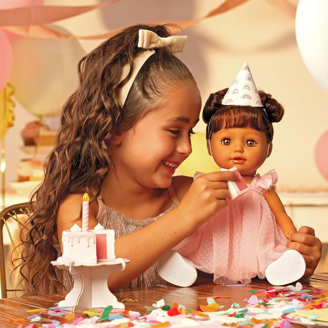 Baby Born Muñeca de cumpleaños Ava - Ojos marrones claros: caracter...