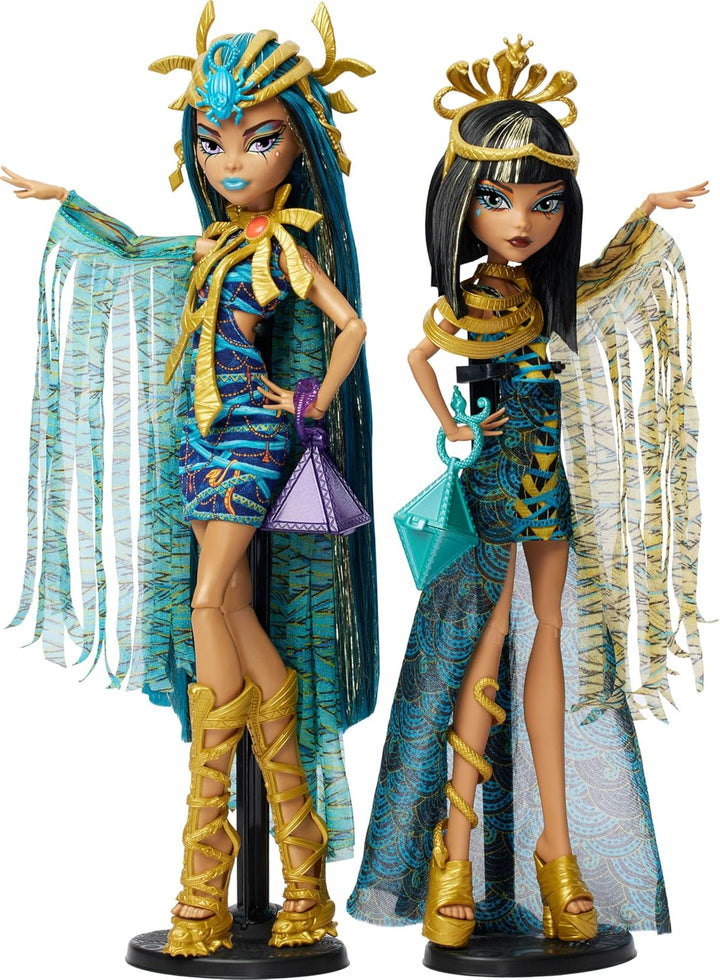 Set de Muñecas de Moda Monster High, Majestades Momia Cleo y Nefera...