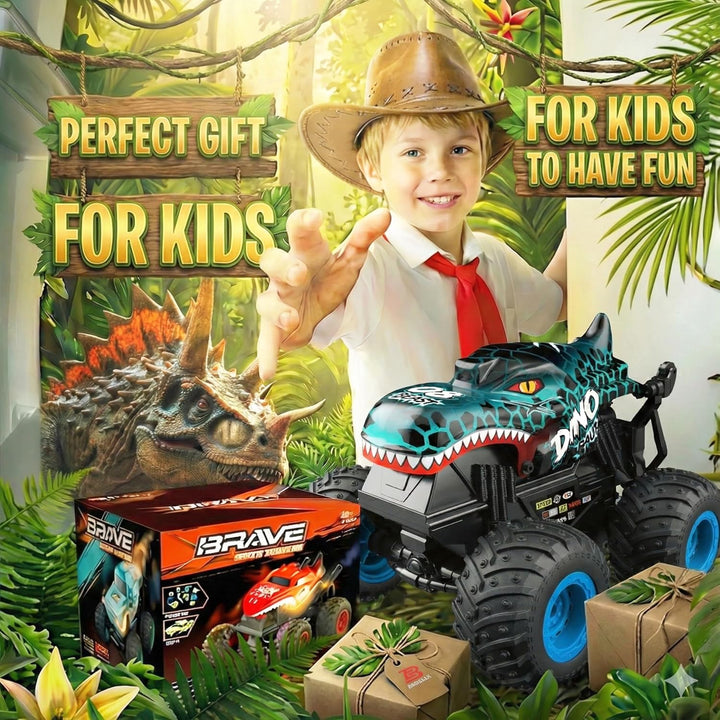 BEZGAR Monster Truck Toys - Camión monstruo de control remoto con l...