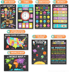 Hadley Designs Learning Posters para Toddlers 1-3 Preschool Classroom Decor