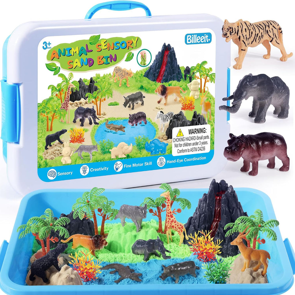 Billeeit Juguete de arena sensorial animal