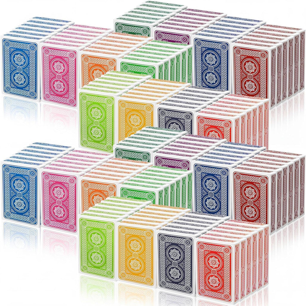 Zubebe Paquete de 144 barajas de cartas a granel, 12 colores, multicolor