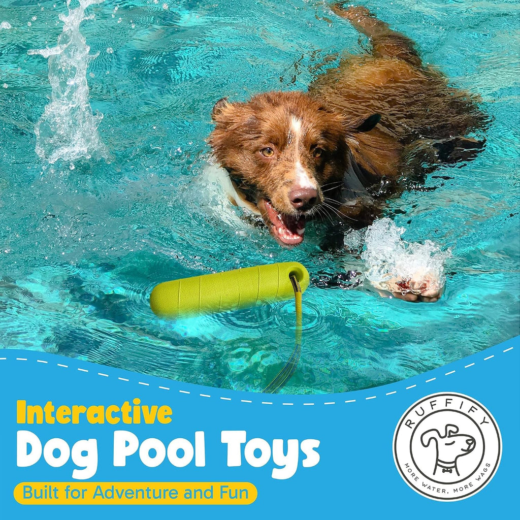 Juguetes acuáticos flotantes para perros, paquete de 2, palo de