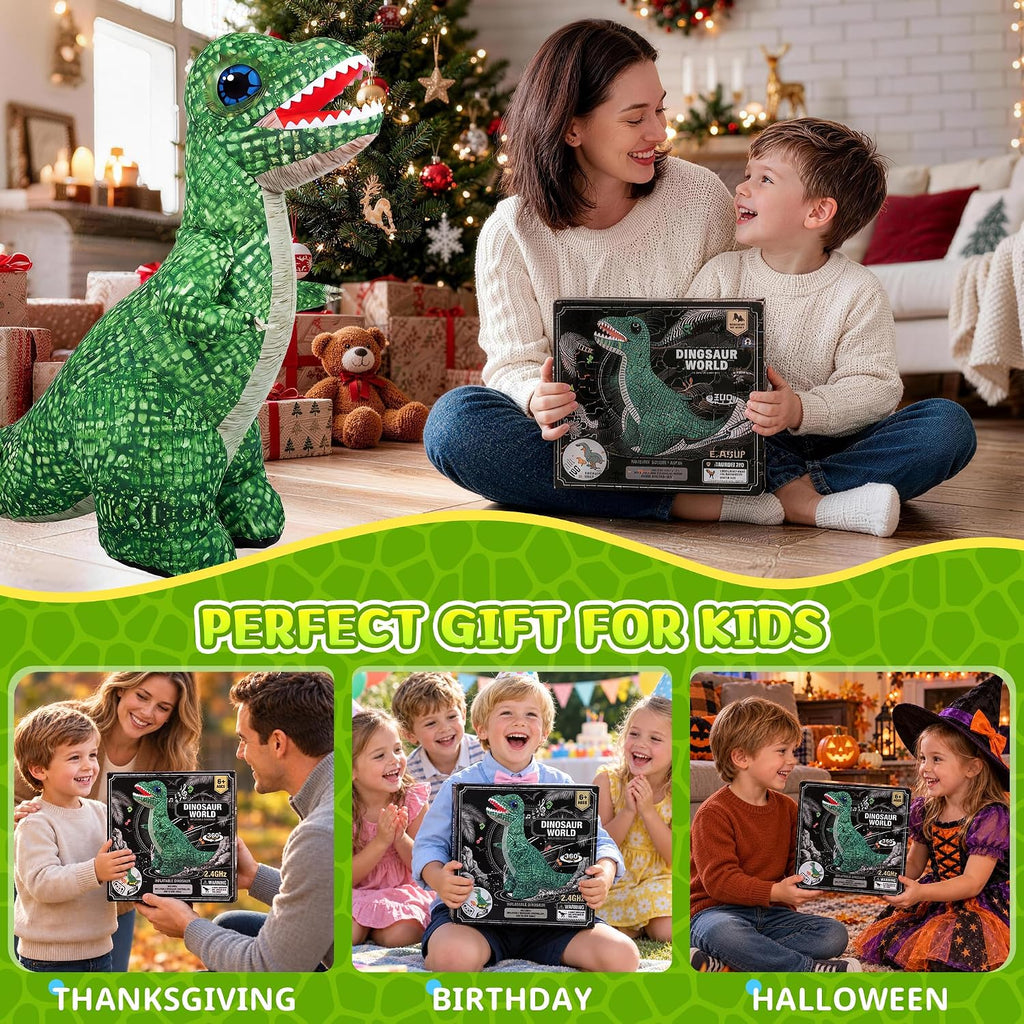 Juguetes inflables de dinosaurio a control remoto, T-Rex con control