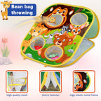 Juego de lanzamiento de bolsas de frijoles de animales, juego de lanzamiento al aire libre, suministros de fiesta familiar para niños, regalo para cumpleaños o Navidad para niños pequeños de 3, 4, 5