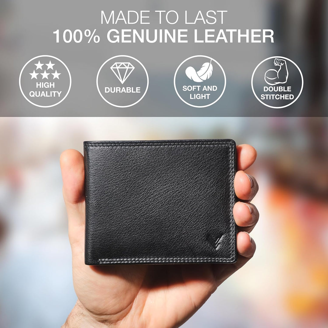 Lavalen Billeteras de cuero suave para hombres UK \u2013 Bloqueo RF...