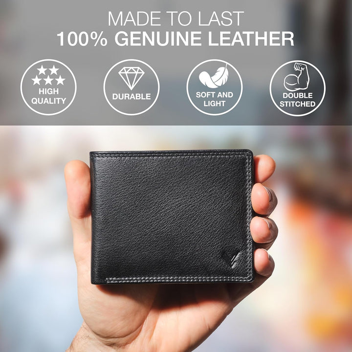 Lavalen Billeteras de cuero suave para hombres UK \u2013 Bloqueo RF...